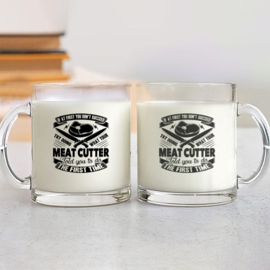 Discover Funny Meat Cutter Glass Mugs