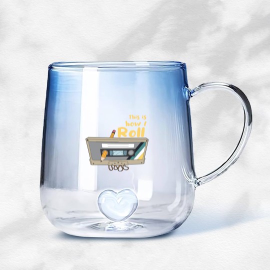 Discover Cassette Tape Classic 80s 90s - Cassette Tape - Gradient Glass Mugs