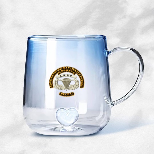 Discover Airborne Badge - LRRP - Veteran - Gradient Glass Mugs