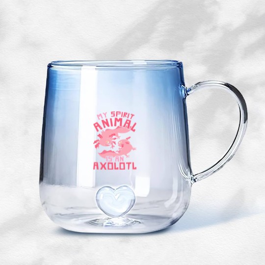 Discover Axolotl Mexican Salamander Pet My Spirit Animal Is An Axolotl Gradient Glass Mugs