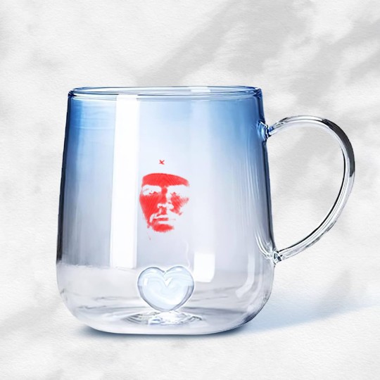Discover Che Guevara By Circles - Che Guevara By Circles Lines Iconic - Gradient Glass Mugs