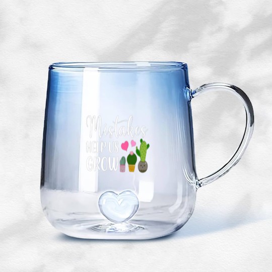 Discover Mistakes Help Us Grow For Teacher and Student Gradient Glass Mugs
