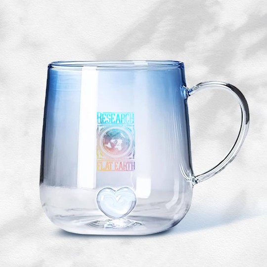 Discover Research Flat Earth #FlatEarth Gradient Glass Mugs