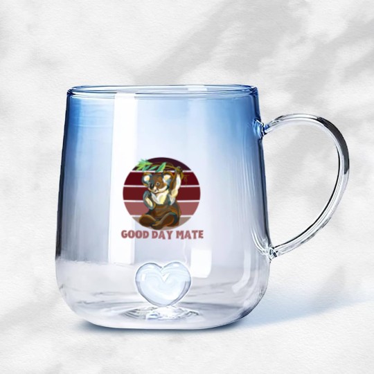 Discover good day mate Gradient Glass Mugs