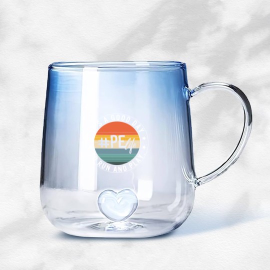 Discover Physical Education Teacher Gradient Glass Mugs, Good Day To Run Gradient Glass Mugs