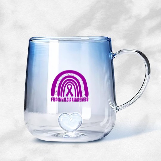 Discover Fibromyalgia Rainbow Day National Fibromyalgia Awareness Classic Gradient Glass Mugs