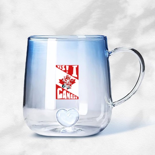 Discover Yes! I Canada - 1 - Duke Caboom Canadian Stuntman - Gradient Glass Mugs
