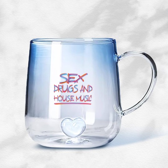 Discover sx DRUGS AND HOUSE MUSIC 2 Gradient Glass Mugs
