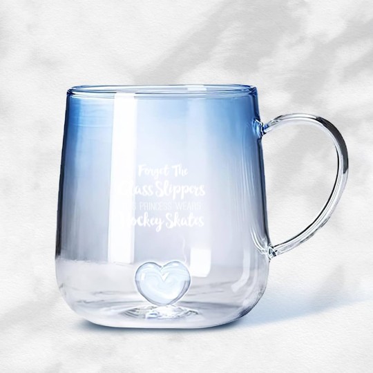 Discover Ice Hockey Girl forget glass slipper princess Gradient Glass Mugs