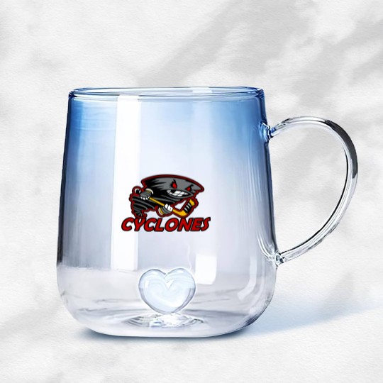 Discover Cyclones Hockey Logo - Cyclones Hockey - Gradient Glass Mugs