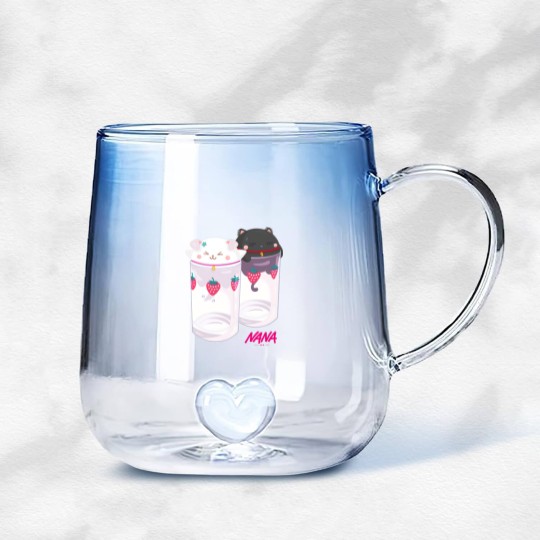 Discover Nana & Hachi - Kawaii version - Nana Anime - Gradient Glass Mugs