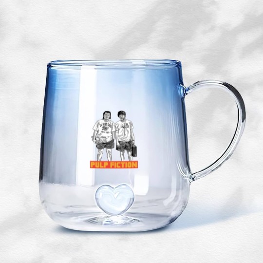 Discover Pulp Fiction Jules and Vincent Gradient Glass Mugs, Quentin Tarantino Gradient Glass Mugs