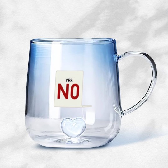 Discover Yes, NO - Casino - Gradient Glass Mugs