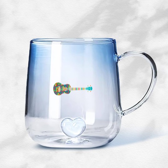 Discover Uke Ukulele Player Gift I Funny Ukulele Gradient Glass Mugs