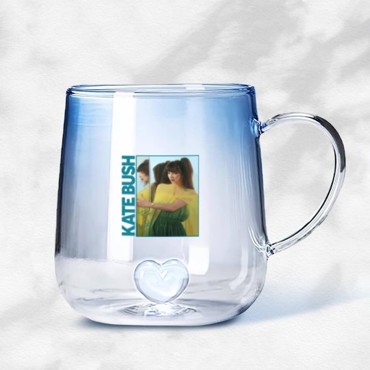 Discover Vintage Graphic Kate Bush Original Design Short Sleeve Crewneck Unisex Gradient Glass Mugs
