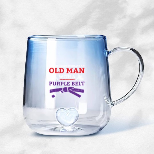 Discover Jiu Jitsu Gradient Glass Mugs Old Man Gradient Glass Mugs Purple Belt Gradient Glass Mugs Gradient Glass Mugs