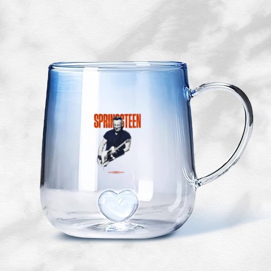 Discover Springsteen and the E Street Band 2023 World Tour Guitar Gradient Glass Mugs - Vintage Springsteen World Tour 23 Gradient Glass Mugs