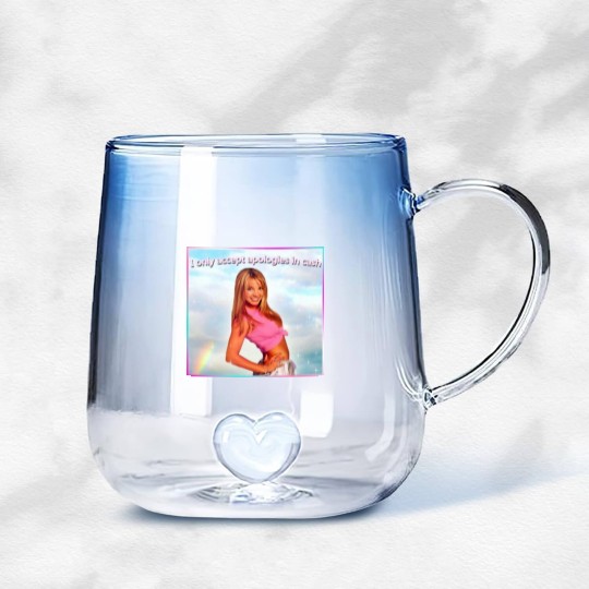 Discover Britney Spears Gradient Glass Mugs I Only Accept Apologies in Cash