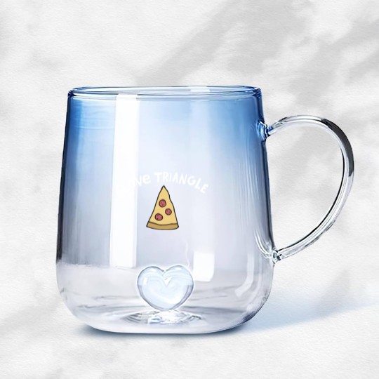 Discover Love Triangle Pizza Crusher Gradient Glass Mugs