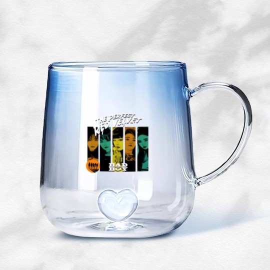 Discover RED VELVET Kpop Gradient Glass Mugs, Red Velvet Homage Gradient Glass Mugs,