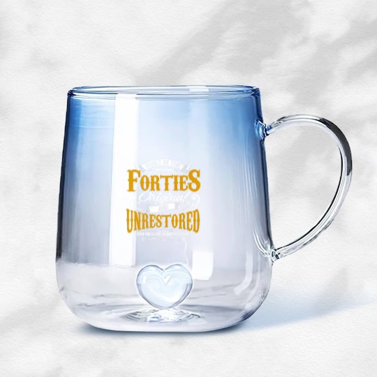 Discover Built In The 40S Forties Vintage Classic Funny 80T Gradient Glass Mugs