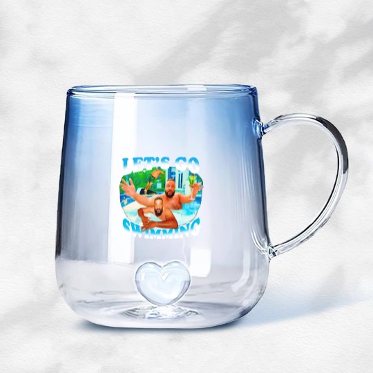 Discover Lets Go Swimming Dj Khaled Gradient Glass Mugs, Dj Khaled Funny Gradient Glass Mugs, Dj Khaled Merch