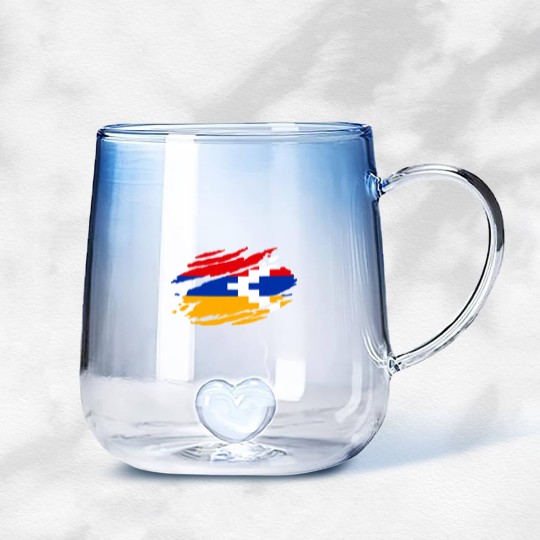 Discover Artsakh Flag Proud Artsakh Support Artsakh Strong Gradient Glass Mugs