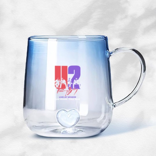 Discover Las Vegas U2 Ultraviolet Sphere 2023, U2 Graphic music Gradient Glass Mugs