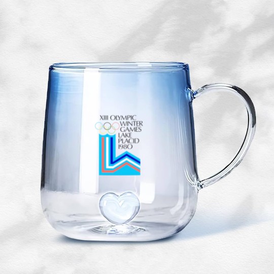 Discover Lake Placid 1980 Winter Olympics Gradient Glass Mugs