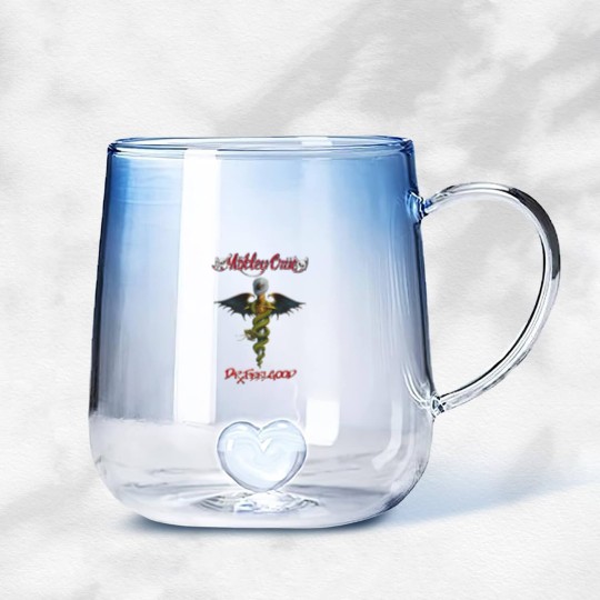 Discover Motley Crue Dr Feelgood Logo Gradient Glass Mugs