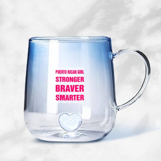 Discover Im A Puerto Rican Girl Gradient Glass Mugs