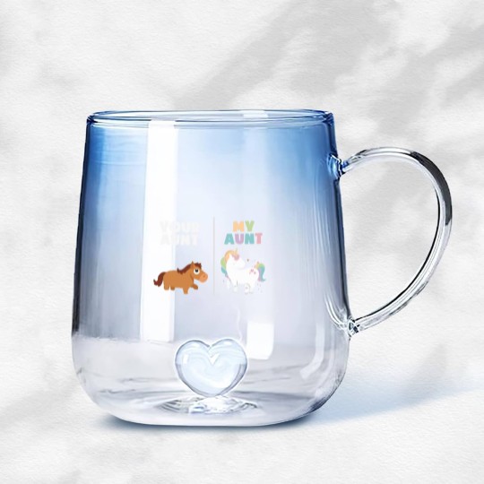 Discover Unicorn Aunt Gradient Glass Mugs