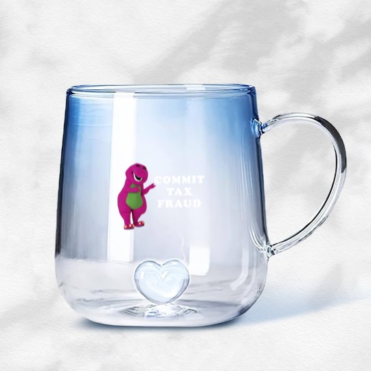 Discover Barney Commit Tax Fraud Customize Classic Gradient Glass Mugs