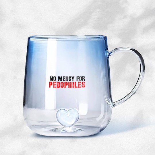 Discover No mercy for Pedophile  Classic Gradient Glass Mugs Gradient Glass Mugs