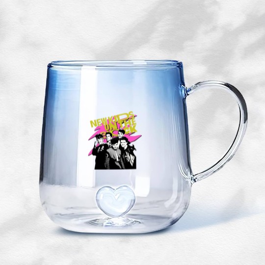 Discover Vintage NKOT Block Pink, NK on The Block Vintage Style Gradient Glass Mugs, Mixtape Tour 2022 Gradient Glass Mugs, NKOT Block Band Gradient Glass Mugs, NKOT Block Concert Gradient Glass Mugs