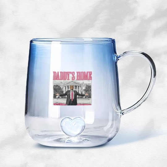 Discover Daddys Home Trump 2024 Gradient Glass Mugs