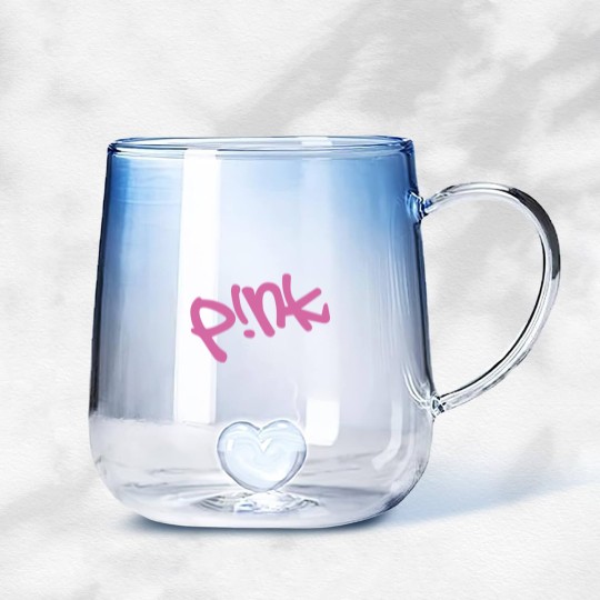 Discover Pink Summer Gradient Glass Mugs, Pink Singer Gradient Glass Mugs, Pink Merch Tour Gradient Glass Mugs