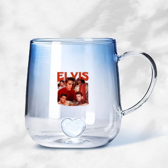 Discover Elvis Presley Music Gradient Glass Mugs, Elvis Presley Vintage Retro, Elvis Presley Singer 2023 Gift