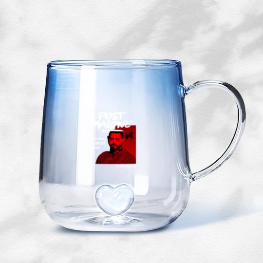Discover Post Malone Vintage Graphic Gradient Glass Mugs, Post Malone Gradient Glass Mugs, Post Malone Merch, Post Malone Graphic Gradient Glass Mugs