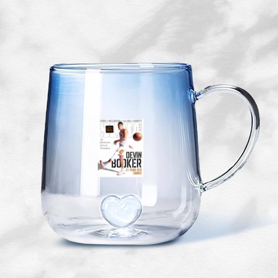Discover Devin Booker SLAM Poster Gradient Glass Mugs, Devin Booker Magazine Gradient Glass Mugs