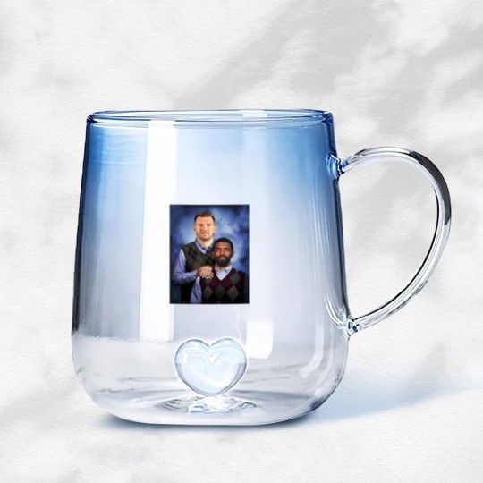 Discover Luka Doncic Kyrie Irvin Funny Gradient Glass Mugs, Luka Doncic Gradient Glass Mugs