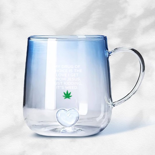 Discover Weed Joke Weed Design Gradient Glass Mugs