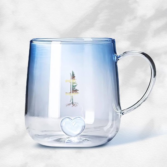 Discover Vintage Pine Snowboard Snowboarding Gift Gradient Glass Mugs
