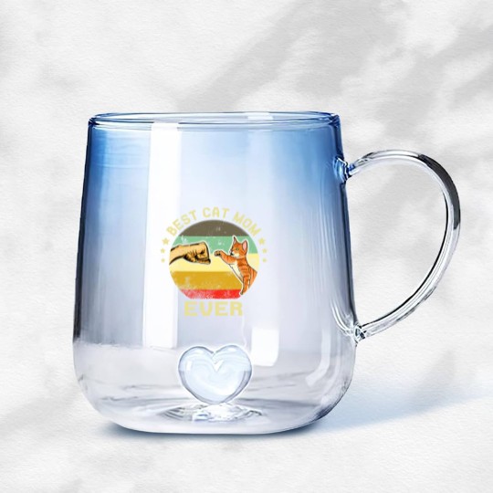 Discover BEST CAT MOM EVER - Best Cat Mom Ever - Gradient Glass Mugs