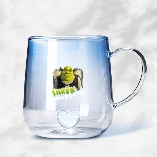 Discover Sexy Shrek  shrek meme face  shrek wazowski  Essential Gradient Glass Mugs