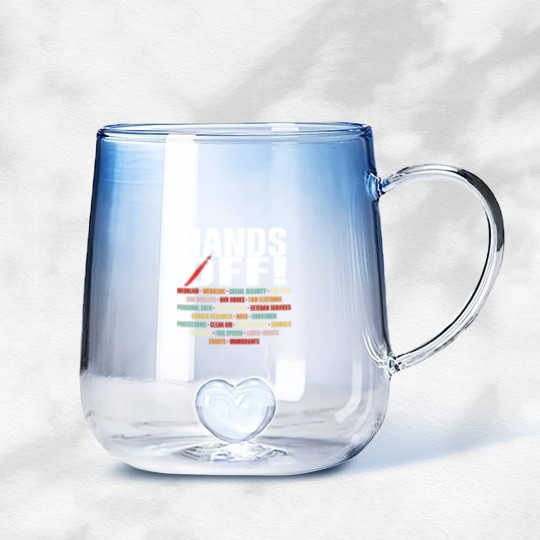Discover Hands Off Protest Political Activism Activism Save Public Gradient Glass Mugs