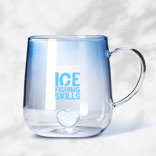 Discover Ice Fishing - Ice Fishing Gift - Gradient Glass Mugs