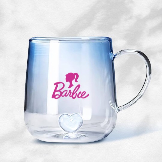Discover Barbie Doll 2023 Gradient Glass Mugs, Barbie V3 Gradient Glass Mugs, Vintage Doll Gradient Glass Mugs