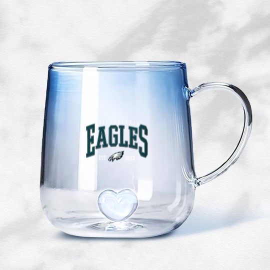Discover Eagles Football Est. 1933 Baseball Caps, PA Football fans gift, Sundays Are For The Birds, Philly Fan Gift Gradient Glass Mugs
