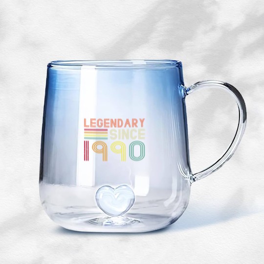 Discover Legendary since 1990 30 years Gradient Glass Mugs